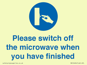 Please switch off the microwave when you have finished